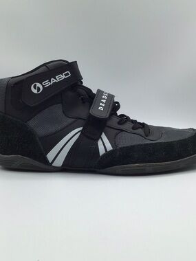Sabo Deadlift Weightlifting Shoes Black Strap Training Gym Mens 44 EU